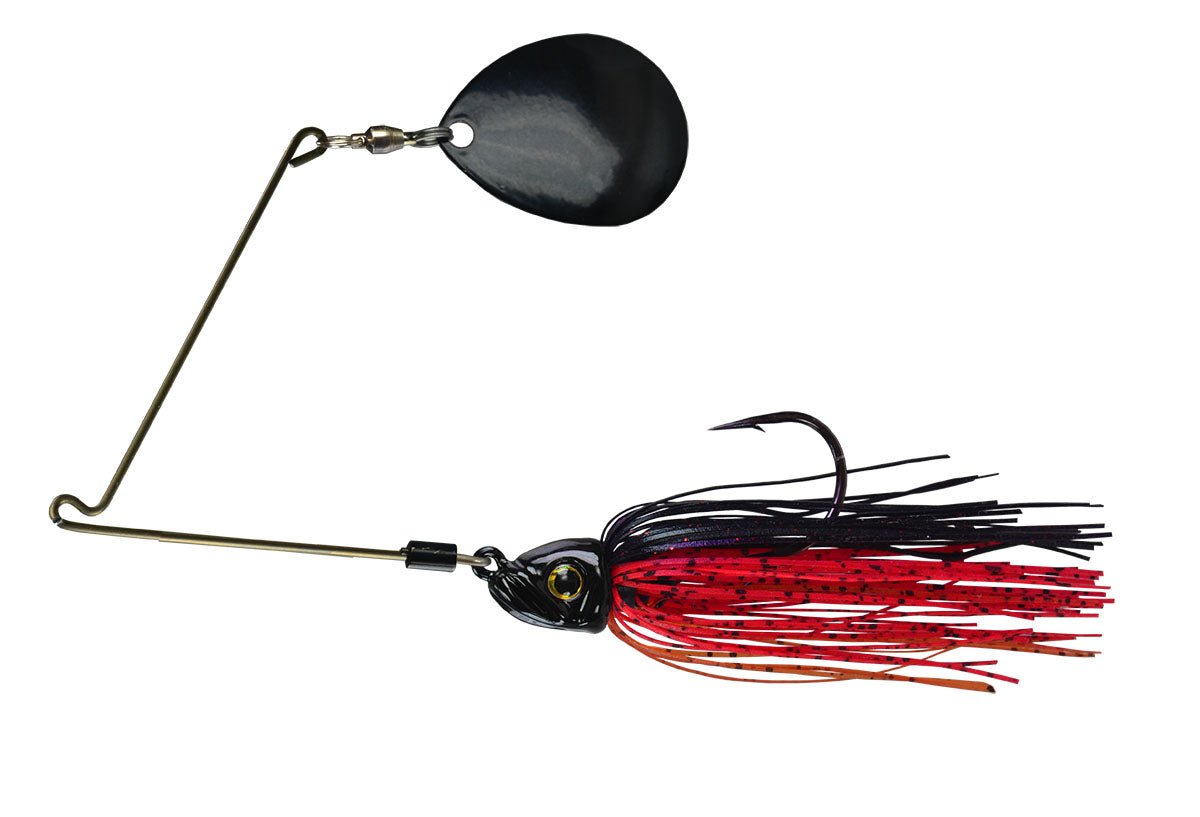Dark Red Craw - Black Blade 3309 / 3/8oz Mustad 4/0