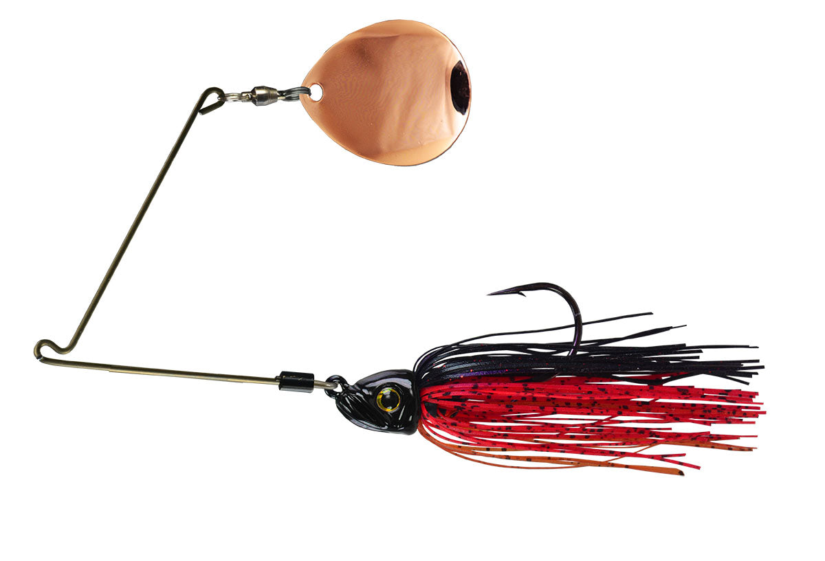 Dark Red Craw - Copper Blade 33C / 3/8oz Mustad 4/0
