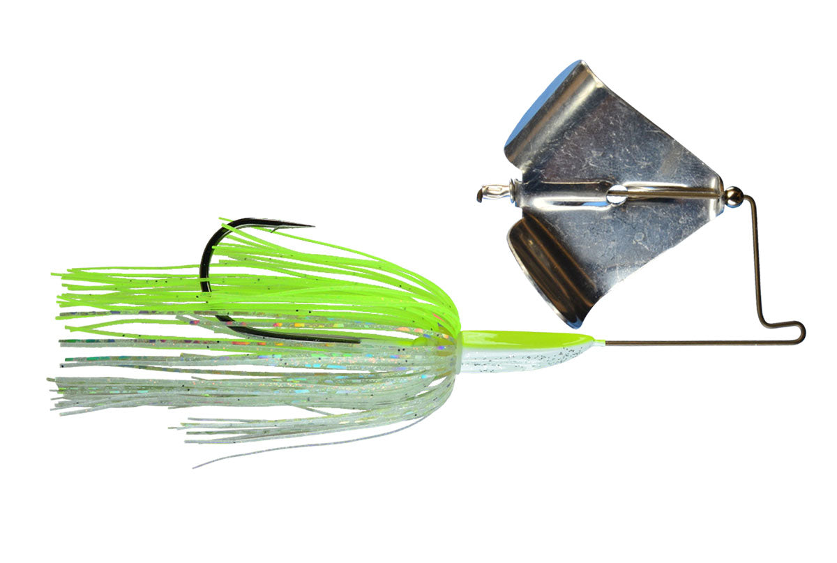 Chartreuse/White Hologram - Nickel Blade (82) / 1/4 oz