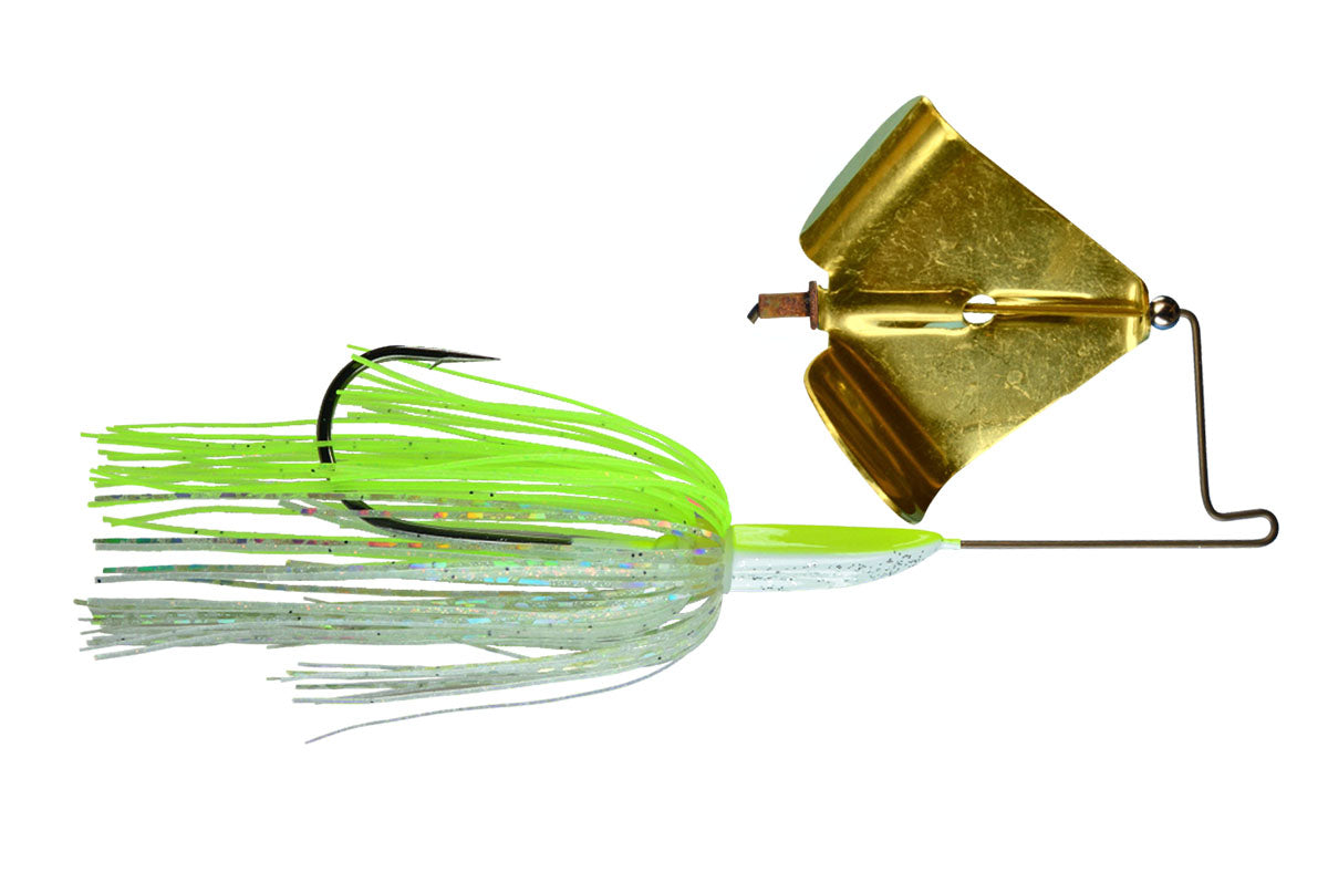 Chartreuse/White Hologram - Gold Blade (82G) / 1/4 oz